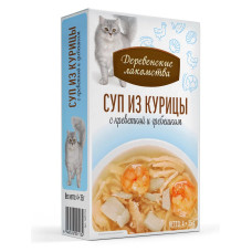 Суп из курицы с креветкой и гребешком,пауч 35г*4шт