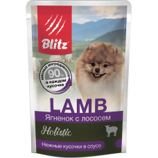 BLITZ LAMB / ЯГНЕНОК С ЛОСОСЕМ, кусочки в соусе, корм консерв. полнорац. для СОБАК МЕЛКИХ пород всех возрастов/85гр/ BLITZ LAMB / ЯГНЕНОК С ЛОСОСЕМ, кусочки в соусе, корм консерв. полнорац. для СОБАК МЕЛКИХ пород всех возрастов/85гр/