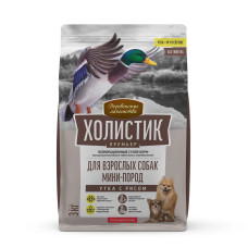 Холистик Премьер, д/соб. мини-пород «Утка с рисом», 3кг