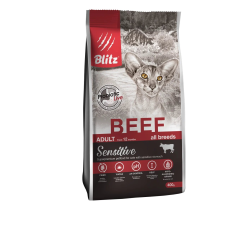 BLITZ ADULT CAT BEEF/сухой корм для взрослых кошек Говядина/ 0,4 кг