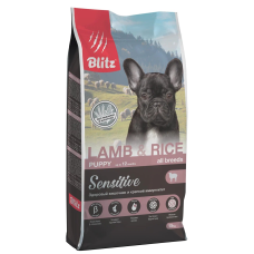 Blitz Puppy LAMB & RICE All Breeds Sensitive (ягненок и рис) корм д/щенков всех пород 1,8 кг